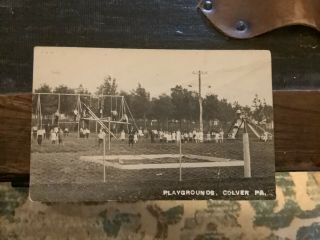 C1910 Playground Postcard Colver Pa Near Ebensburg Cambria County Johnstown