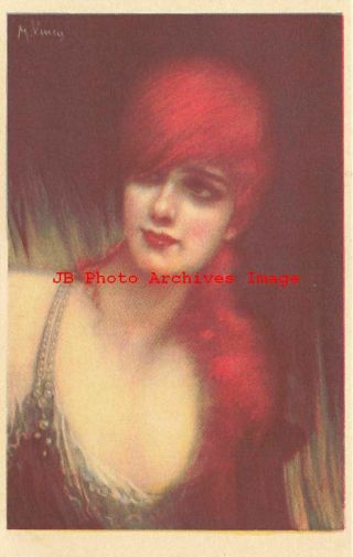 Maria Vinca,  Urs No 296 - 2,  Glamour Woman With Red Hair,  Fashion