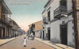 Panama Calle De Colon,  Maduro Pub.  208c C.  1904 - 1914