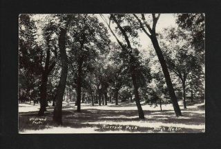 Neligh Nebraska Ne 1941 Rppc Riverside Park Tree=lined Valley By Westland Photo