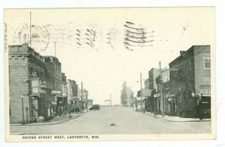 Ladysmith,  Wisconsin,  Second Street West (ladysmithwis1) 1924 Posted Ladysmith