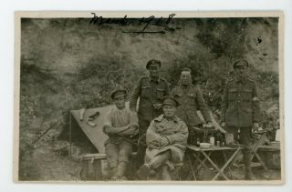 Vintage Rppc Postcard World War 1 Ww1 British Military Soldier Doctor 