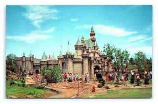 Vintage Postcard Sleeping Beauty Castle Disneyland Anaheim California 1950s I4