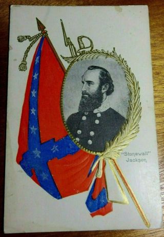 Vintage General Stonewall Jackson Confederate Postcard
