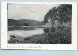 Postcard Pa Equinunk Rocks Along The Delaware River C1912 O06