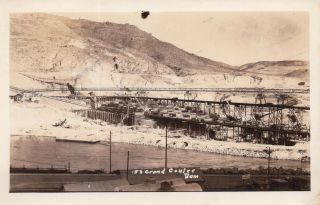 Rppc Early Construction Grand Coulee Dam,  Washington,  Columbia River,  East Side