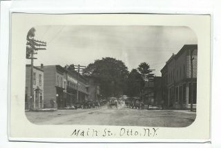 Rppc - Main St. ,  Otto,  Cattaraugus County,  Ny - Antique Postcard