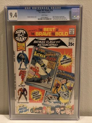 Dc Giant Presents The Best Of The Brave & The Bold S - 16 1970 Cgc 9.  4