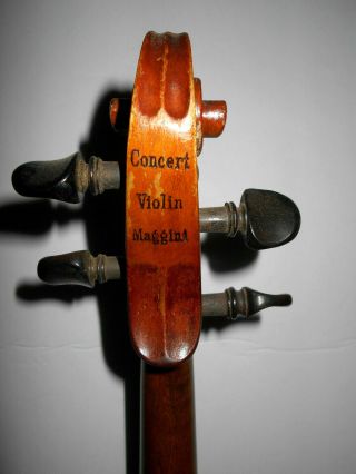 Old Antique Vintage " Concert - Maggini " Full Size Violin -