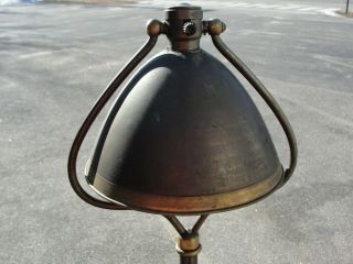 Antique Bradley Hubbard Arts and Crafts Era Adjustable Brass Floor Lamp 2