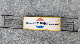 Vintage Say Pepsi Please Screen Door Push Pull Sign General Country Store Bread