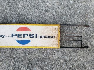 Vintage Say Pepsi Please Screen Door Push Pull Sign General Country Store Bread 4
