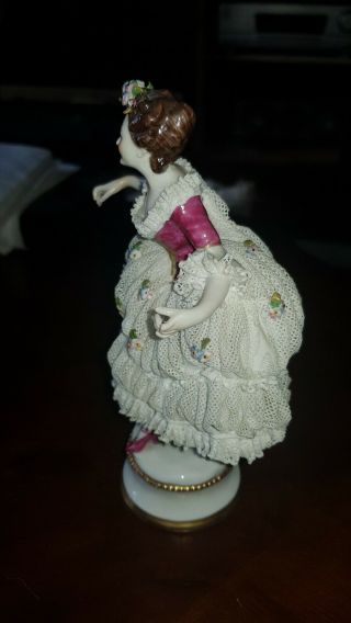 antique volkstedt porcelain lace ballerina figurine 4