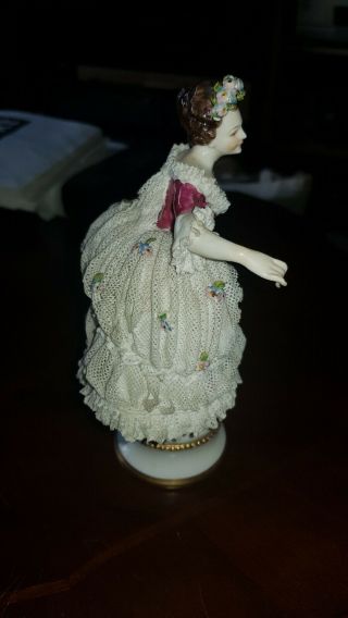 antique volkstedt porcelain lace ballerina figurine 6