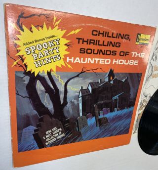 Vintage 1964 Disney Chilling Thrilling Sounds Of Haunted House Halloween Record