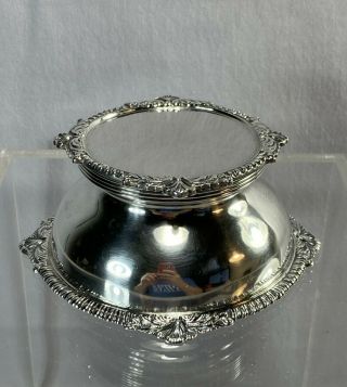 Antique C1906 English Sterling Silver Inkwell Glass Liner Collingwood & Co 11ozt