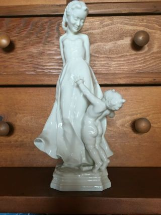 Hutschenreuther Selb Figurine,  Maiden And Child,  2210/w,
