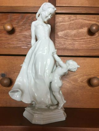 Hutschenreuther Selb Figurine,  Maiden and Child,  2210/W, 2