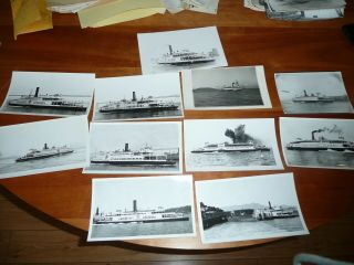 Eleven (11) Northwestern Pacific Ferryboat Vintage 5 X 7 & One 8 X10 B&w Photos