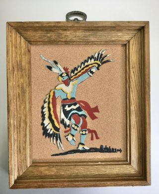 Signed Collectible Mexico Sand Art - R.  Johnson 