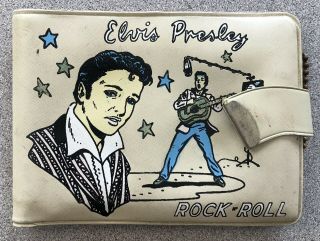 Vintage Elvis Presley Rock N Roll 1956 Beige Tan Billfold Wallet