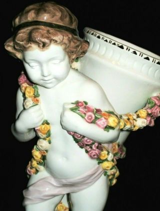 Antique Austria Wien Goldscheider Nude Cherub Putti Figurine Porcelain Figurine