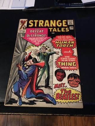 Strange Tales 130 Vg/fn 1965 Human Torch And Thing Meet The Beatles