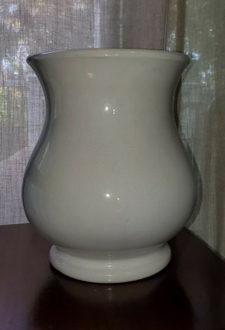 Large 13 " Antique Nj Pottery White Ironstone Jardiniere Vase / Slop Jar