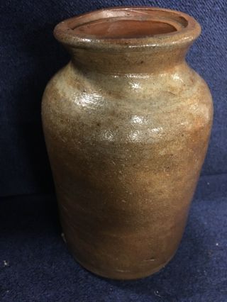 Edgefield Pottery South Carolina Antique Vintage Stoneware Jar Churn 8”
