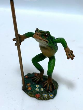 Franz Bergmann Vienna Bronze Cold Painted Frog - 