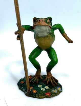 Franz Bergmann Vienna Bronze Cold Painted Frog - 