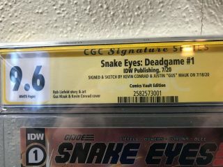 Snake - Eyes Deadgame 1 Signed/CGC Graded 9.  6 2
