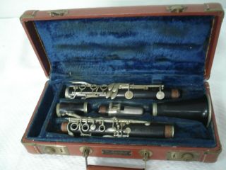 Vintage 1954 Henri Selmer Centered Tone Clarinet In Case P8374 Ebony