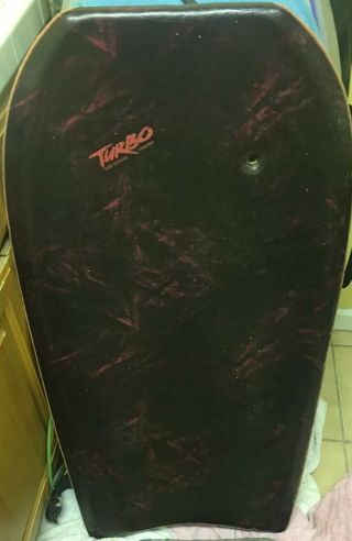 Vintage Turbo Surf Designs Body Board From 80s