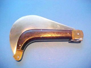 Huge Vintage Lever Lock Navaja Knife Gallo Maniago Italy Wood And Brass Handle