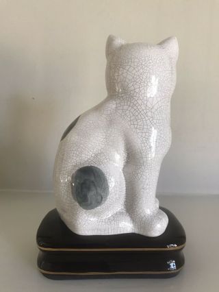 Fitz & Floyd Porcelain Cat On a Black Pillow Figurine Bookend 3