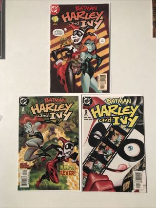 Batman Harley And Ivy 1 2 3,  Dc 2004,  Bruce Timm Cover Art,  Complete Set