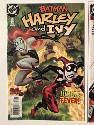 Batman Harley And Ivy 1 2 3,  DC 2004,  Bruce Timm Cover Art,  Complete Set 3