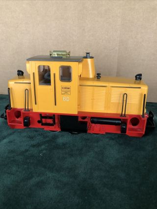 LGB 2060 H Yellow G Scale Diesel Locomotive,  Vintage 1982,  EX,  W/ Horn 3