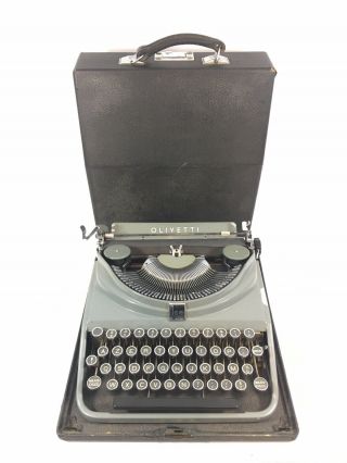 Machine à écrire Olivetti Ico Gris Vintage