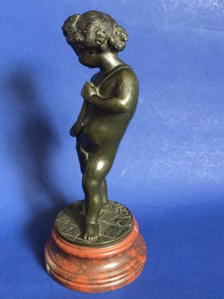 19th Century French Bronze Putti Musician by Claude Clodion 2