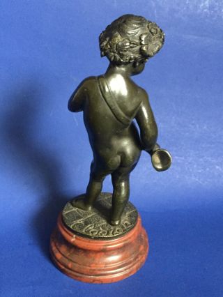 19th Century French Bronze Putti Musician by Claude Clodion 3
