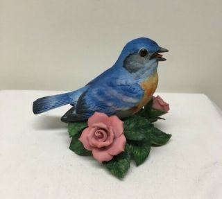 Certified Lenox Collect.  Hand Painted Eastern Bluebird Porcelain Bird Figurine