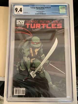 Teenage Mutant Ninja Turtles 1 Cgc 9.  4 Idw Retailer Incentive Edition Gatefold