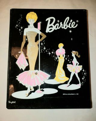 1962 VINTAGE BARBIE & KEN DOLLS,  TRUNK CASE,  LOADED WITH CLOTHES AND ACCESSORIES 2