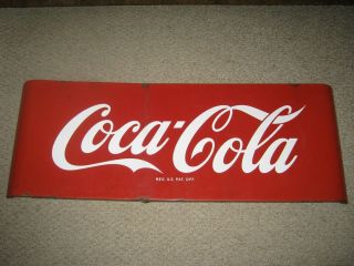 Vintage 1948 Coca Cola Sign Coke Soda Pop Station 44 " Metal Sled Sign
