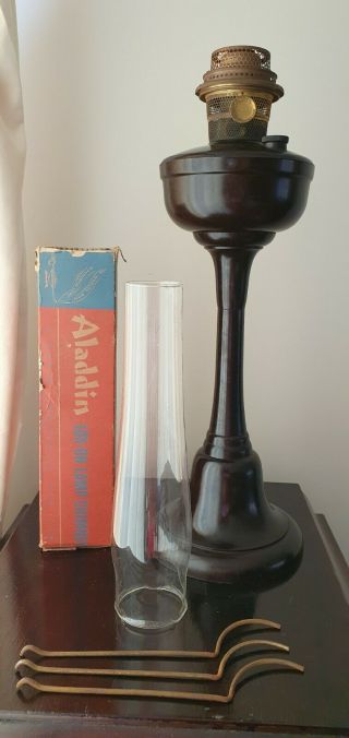 Vintage ALADDIN Bakelite Kerosene Oil Pedestal Lamp 2