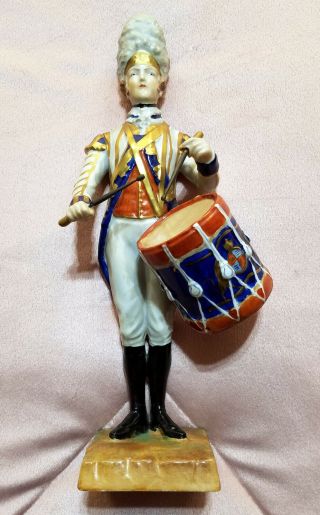 Drummer Of 3rd Guards Dresden Napoleon Porcelain Figurine Soldier Carl Thieme