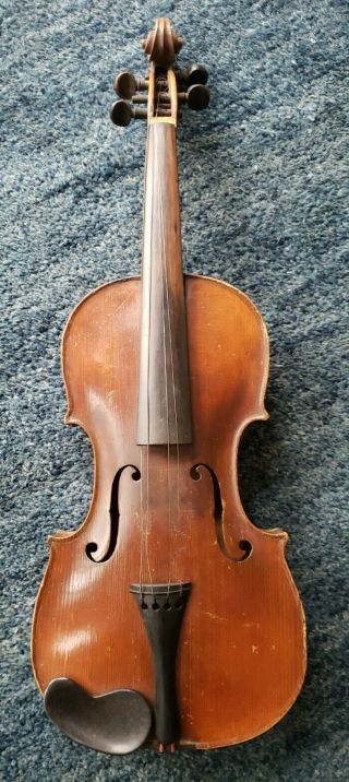 Hopf Violin 4/4 (germany) Vintage 1900 And Case Old Antique Project Restoration