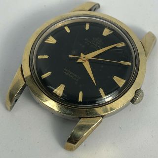 Vintage Bucherer Mens 25 Jewels Gold Plated Automatic Incabloc Analog Wristwatch